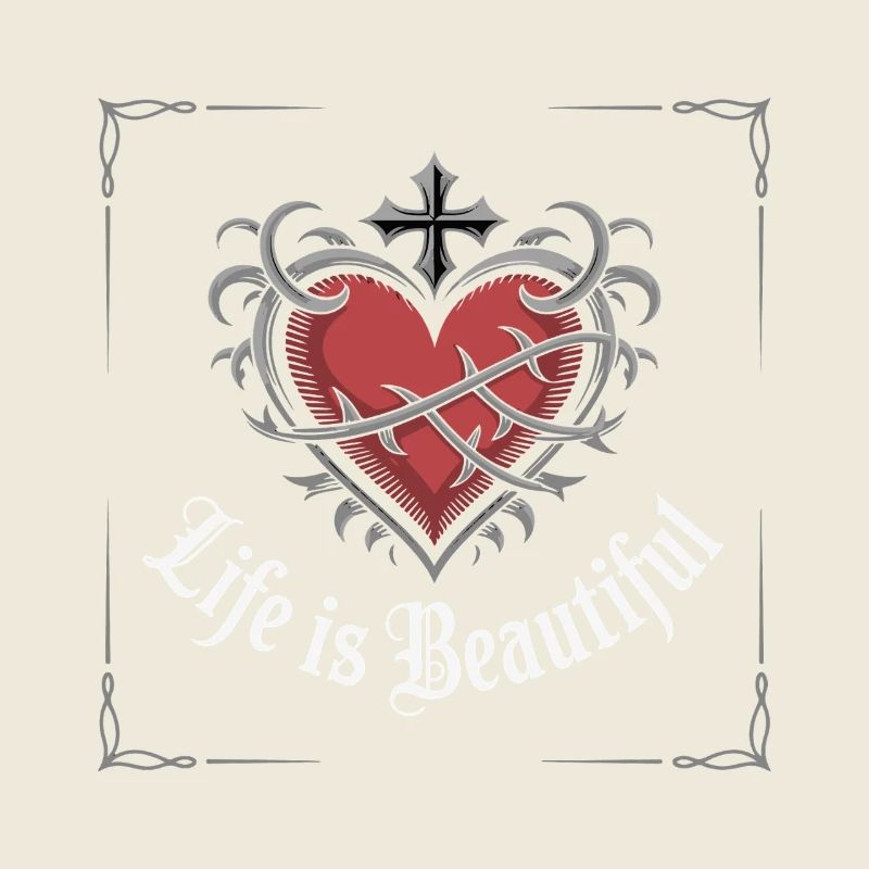 Barbed Heart Crown Tattoo Tee