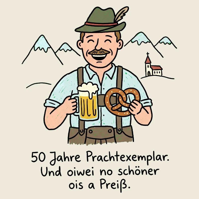 50. Geburtstag Bayern Spruch Prachtexemplar