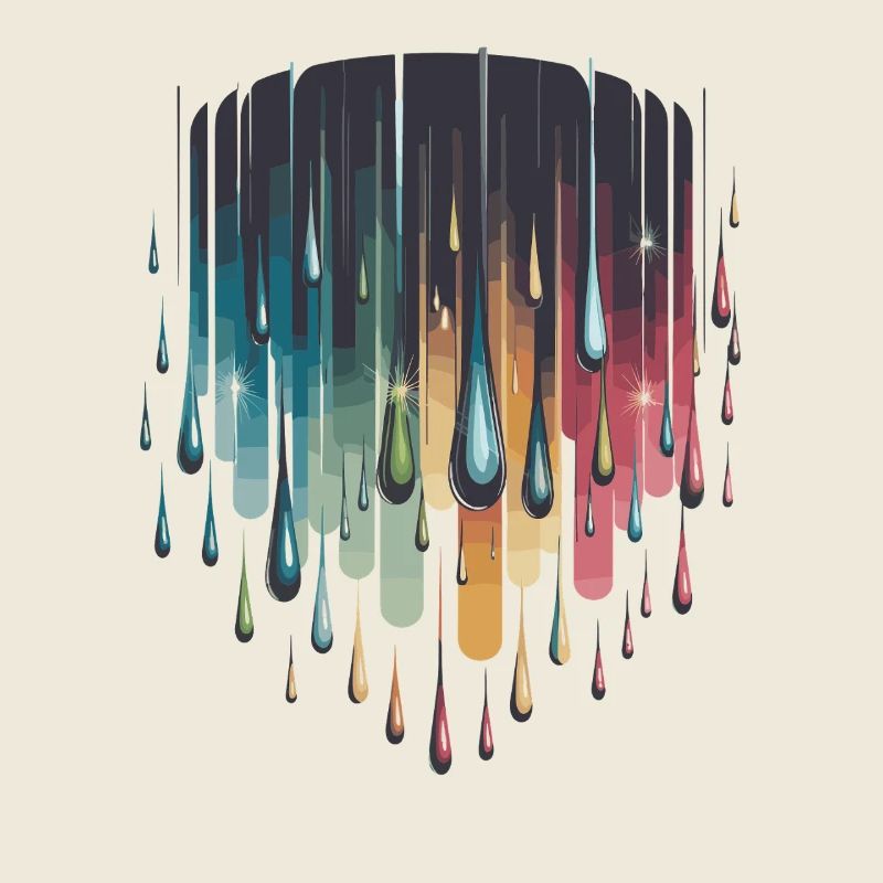 Colorful Paint Drops Rainbow Abstract Colors For