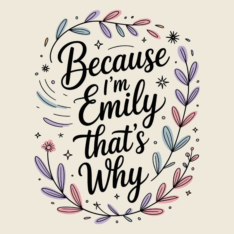 Parce que je suis Emily. C’est pour ça que je suis dans Emily.