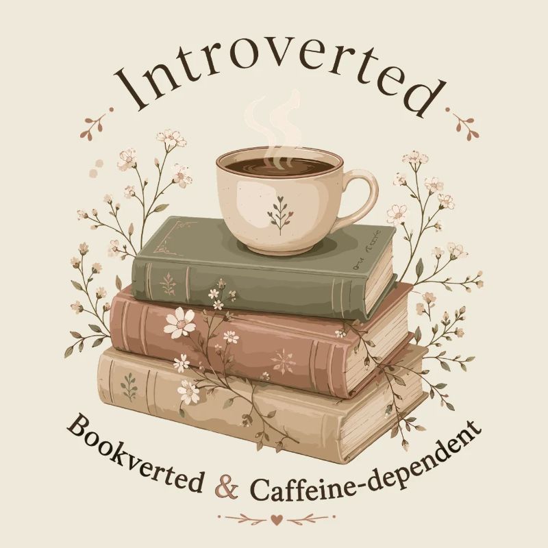 Introvertiert Bücher Kaffee Leseratte