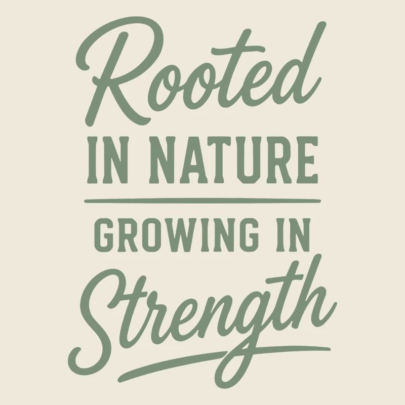 Rooted In Nature Growing In Strength Saying