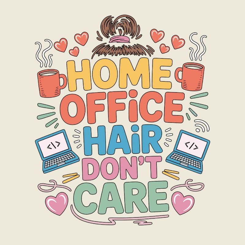 Remote Developer Home Office Hair Web Developer