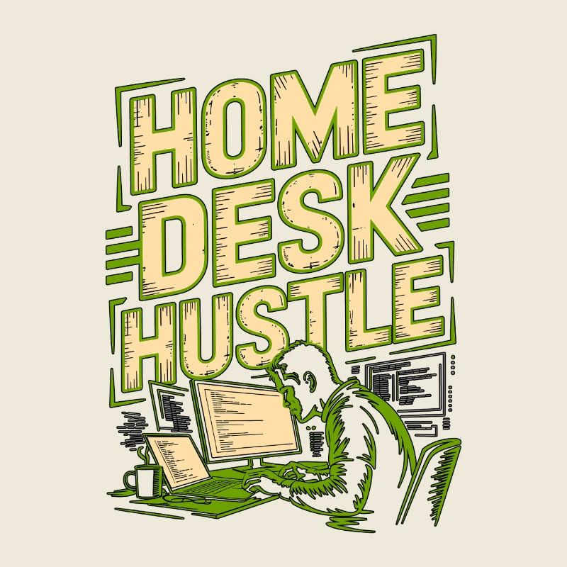 Développeur à distance Home Desk Hustle Codeur à distance