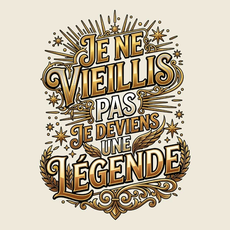 Je ne vieillis pas je deviens une légende