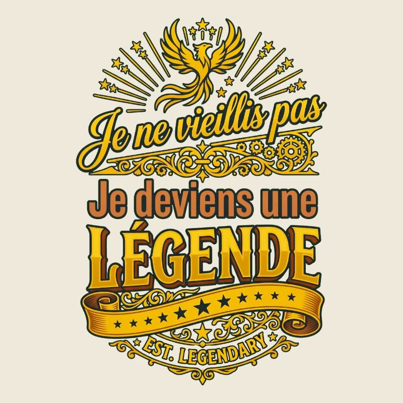Je ne vieillis pas je deviens une légende Phénix