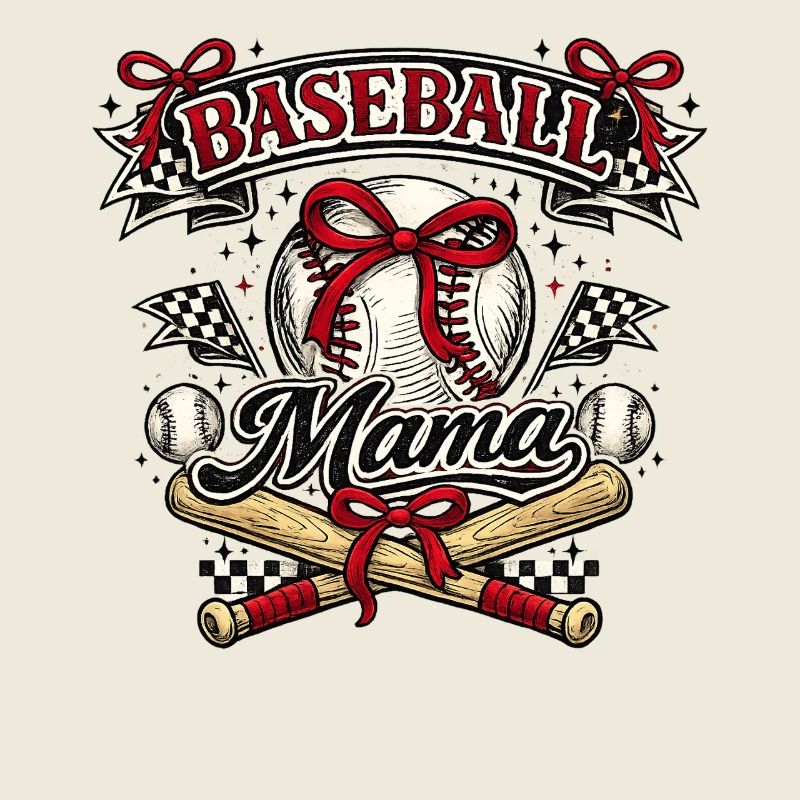 Baseball-Mama: Retro Mama Baseball-Geschenk