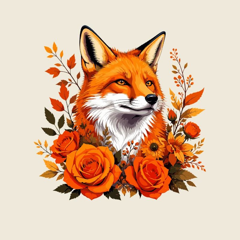 Le renard dans la ruée d’automne