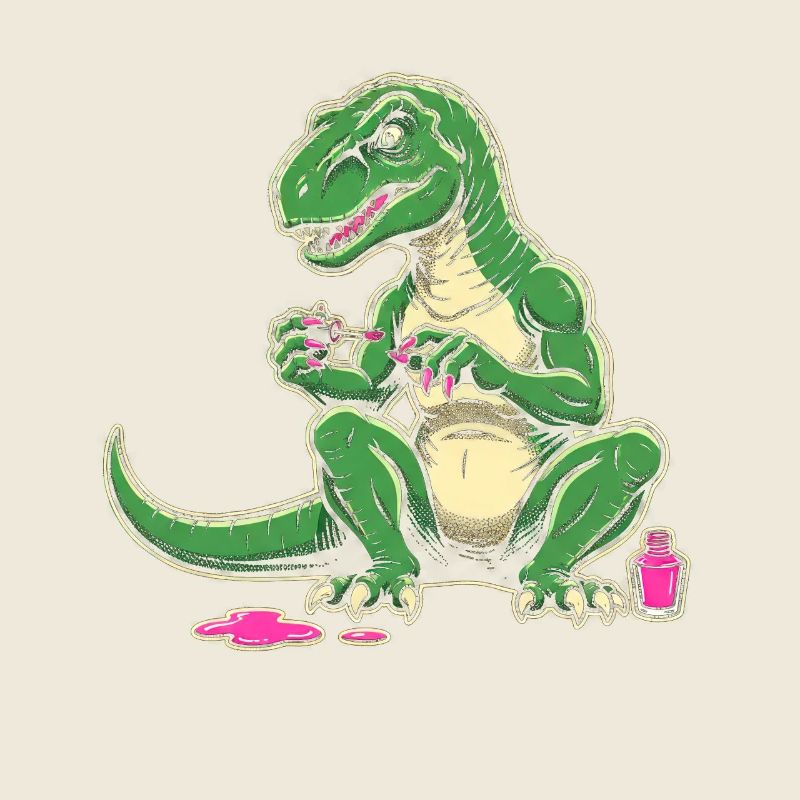 Dino Nail Polish Chaos