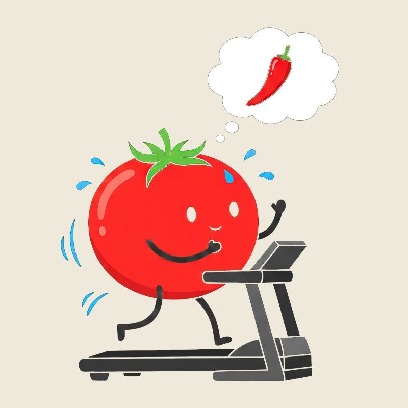 Tomato on treadmill