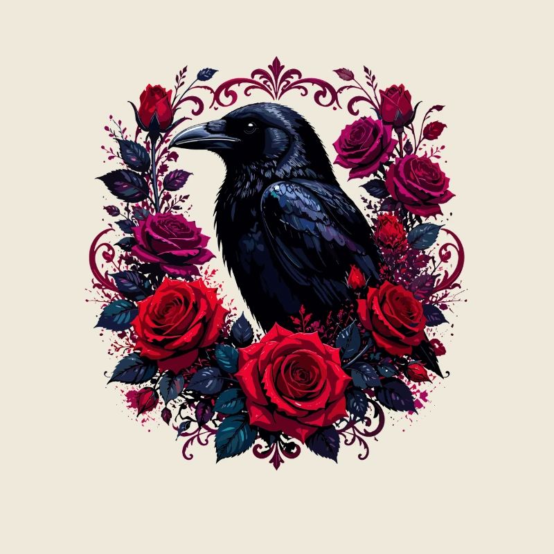 Corbeau dans le Rosaire