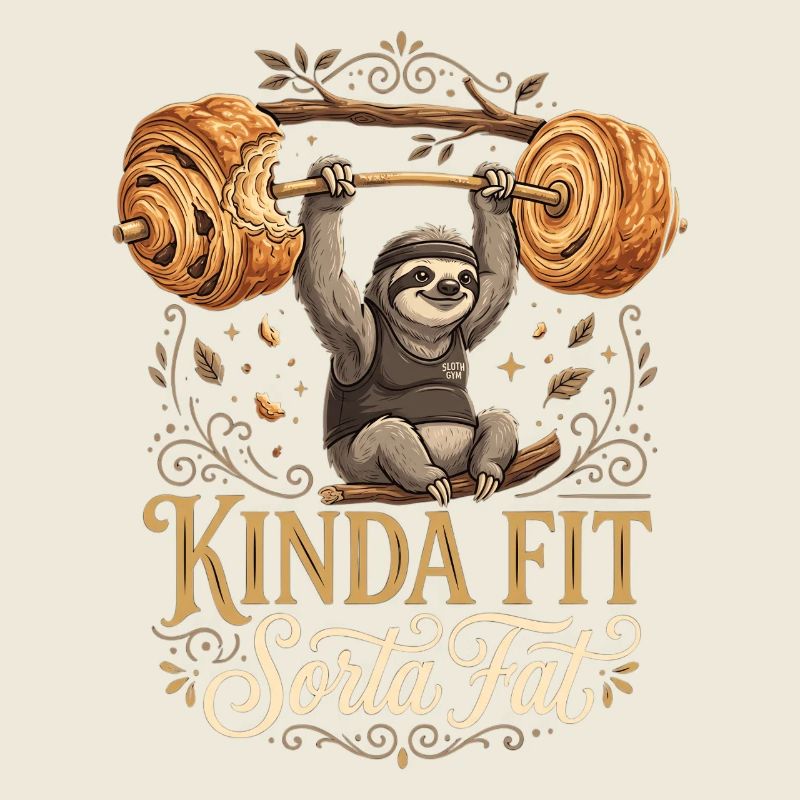 Kinda Fit Sorta Fat Faultier Gewichtheben