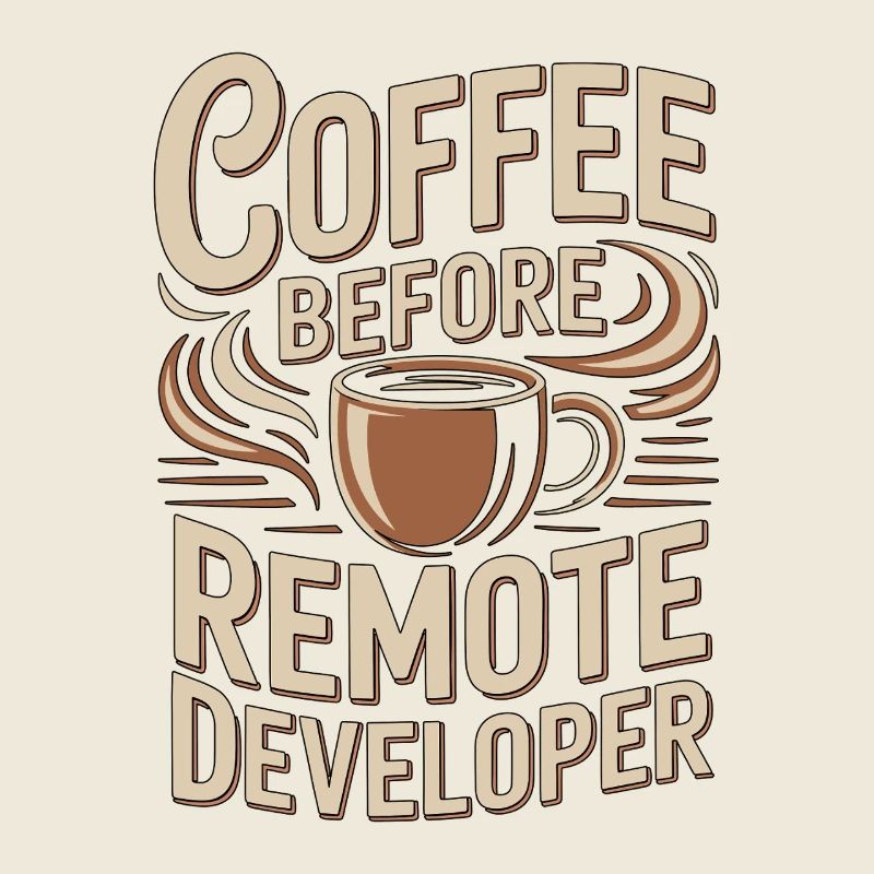 Remote Developer Coffee Remote Tech Coffee Lover