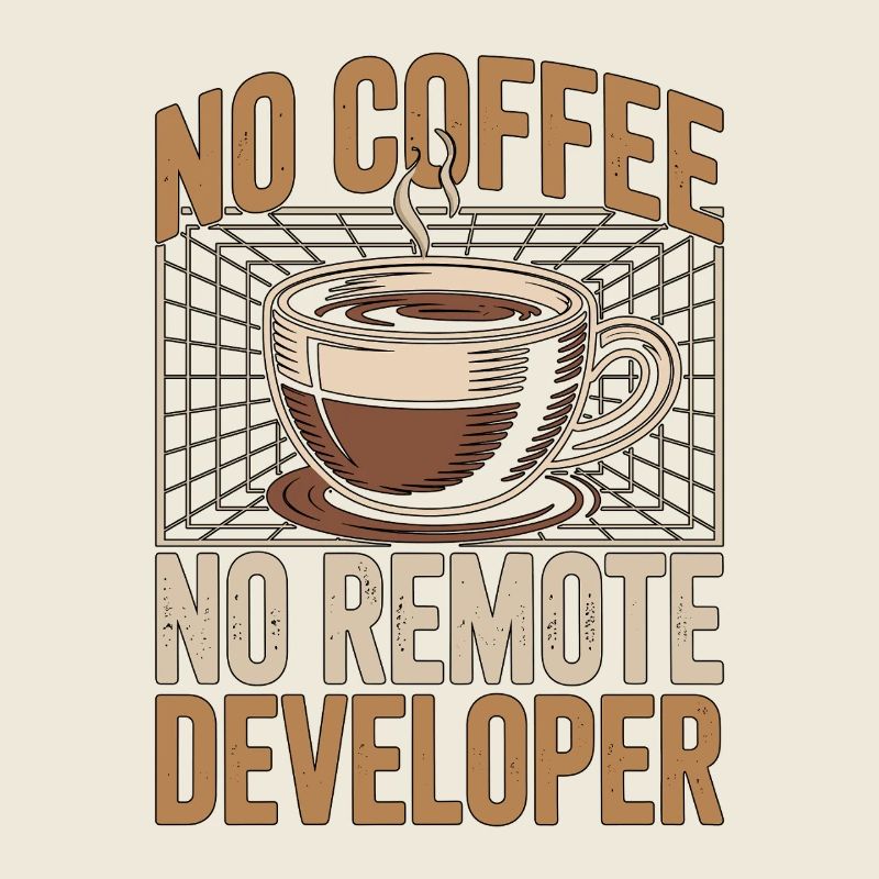 Remote Developer No Coffee Programmer Coffee Lover