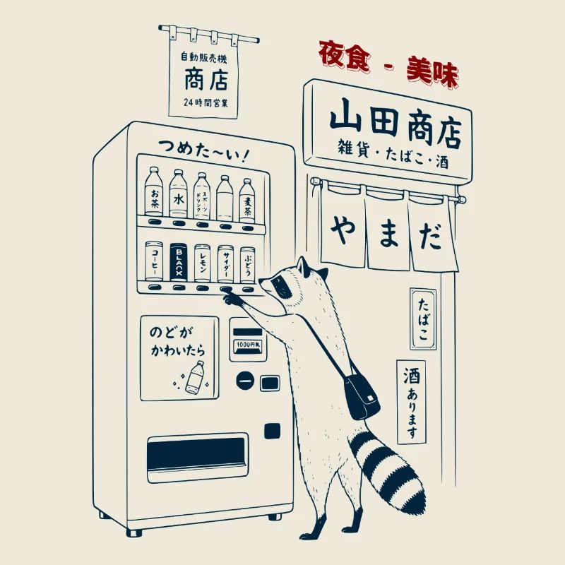 Waschbär Vending Maschine