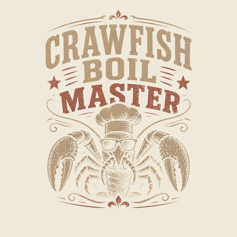 Crawfish Boil Master Funny Men Crawfish