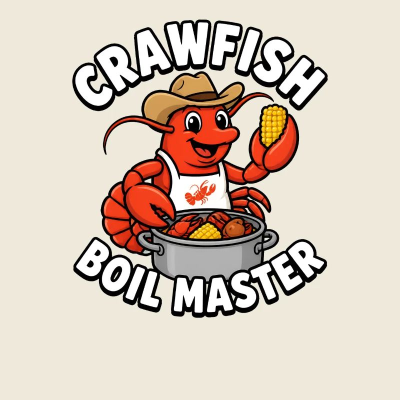 Crawfish Boil Master Funny Men Crawfish