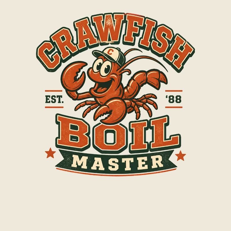 Crawfish Boil Master Funny Men Crawfish