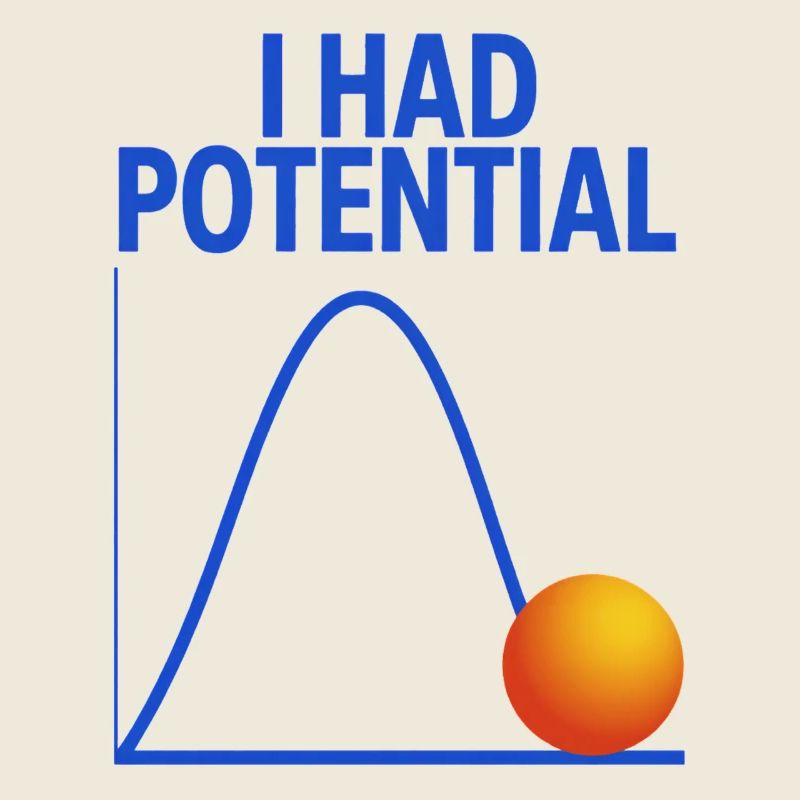 I Had Potential Grafik Physiker Witz