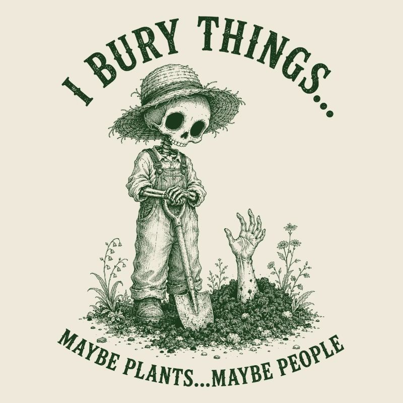I Bury Things Maybe Plants Skeleton