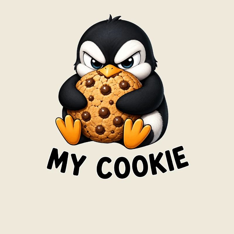 Dessert de biscuits pingouins dessinés dessinés mignons drôle