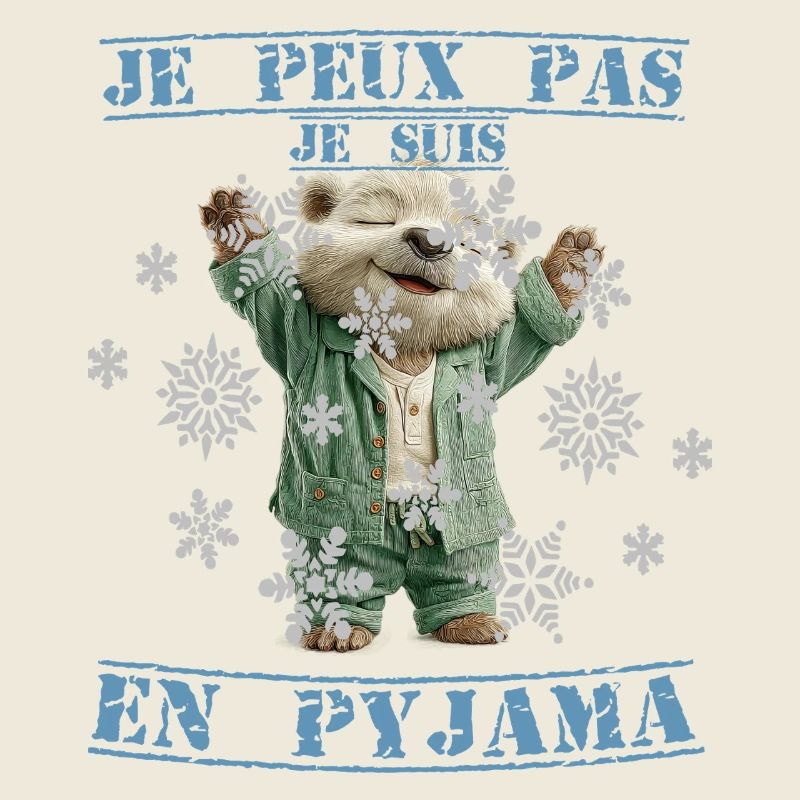 Hamster pyjama vert - Je peux pas j’suis en pyjama