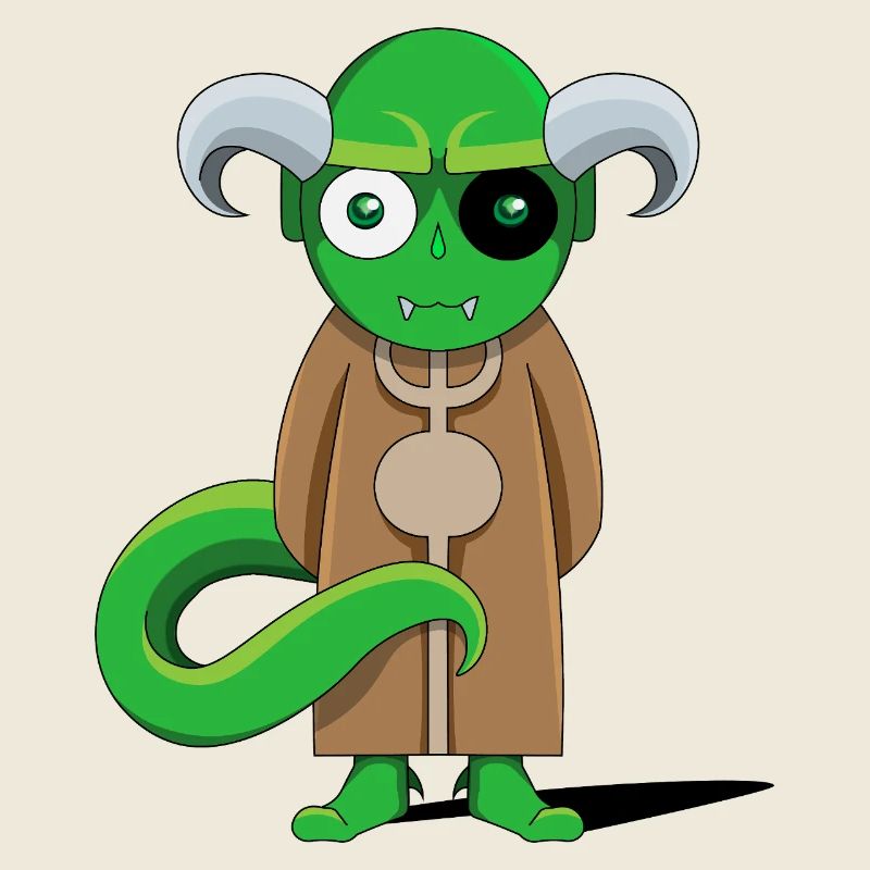 Brown-robed Green Demon