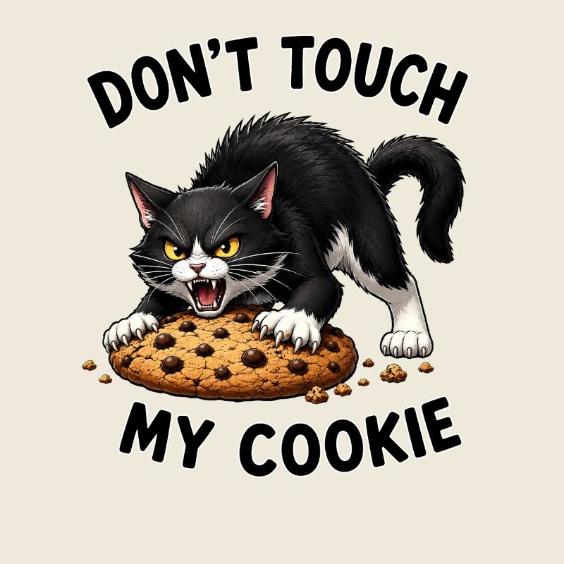 Chat mignon Biscuit dessiné animé Biscuit drôle de phrase