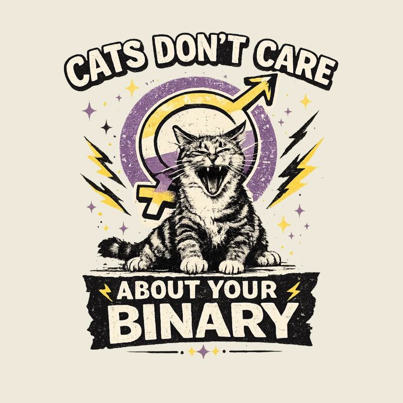 Cats Don't Care About Your Binary Cat LGBTQ