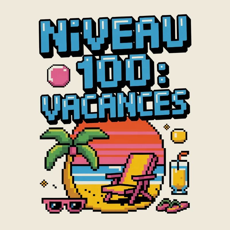 Niveau 100 Vacances Pixel Art