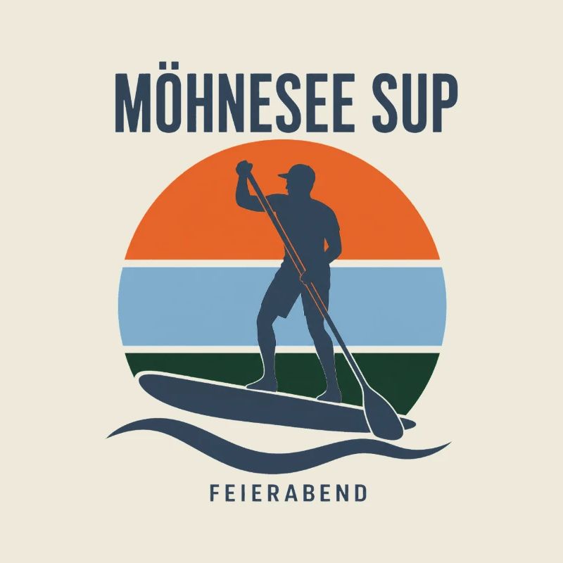 Möhnesee SUP Feierabend Retro Sunset Paddler
