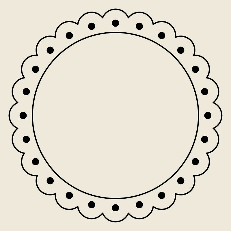 round frame contour wave edge