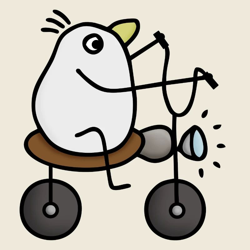 Vogel Motorradfahrer Chopper