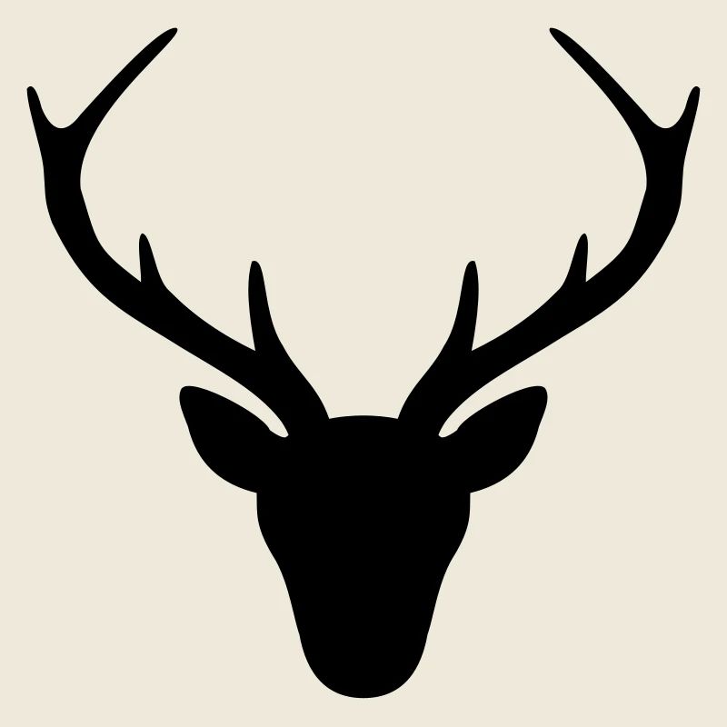 Hirsch Geweih Silhouette Jagd Jäger Geschenk