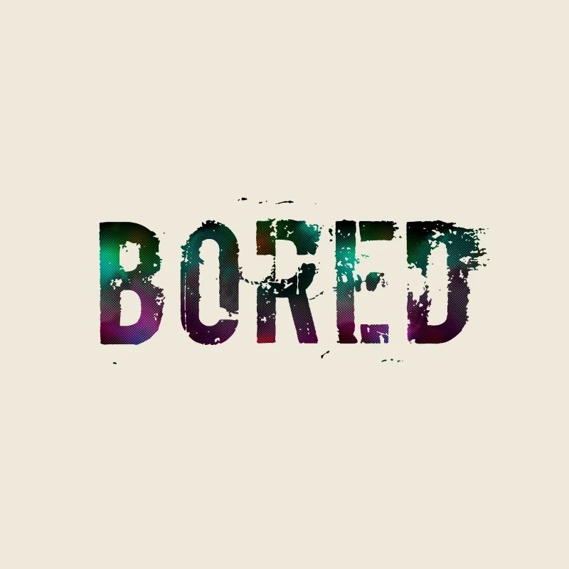 Bored Color Explosion Graffiti Text