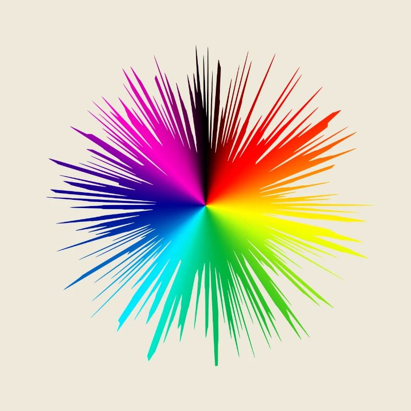 Explosion de couleur rafale radiale