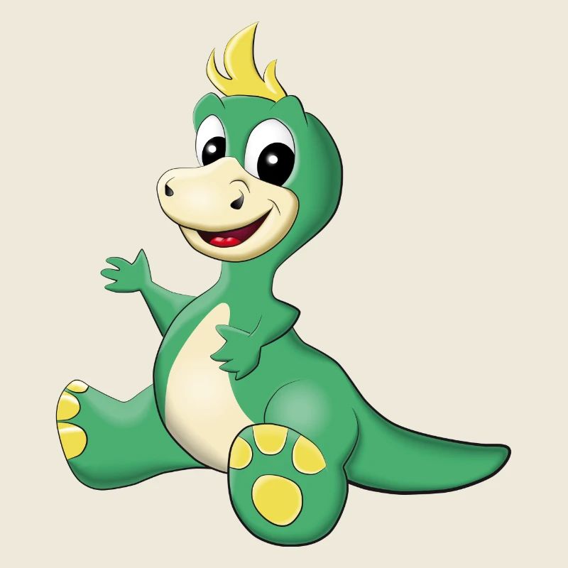 sitzender süßer Dino