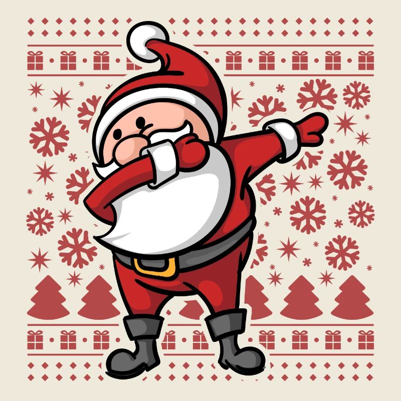 Ugly Christmas Dab Dabbing Santa Claus Xmas