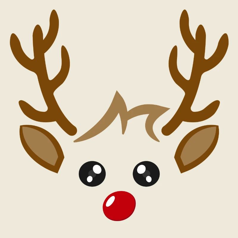 Süßes Rentier Gesicht Junge Weihnachten Xmas