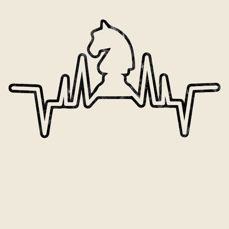 Schach Herzschlag EKG - Schachspieler Geschenk