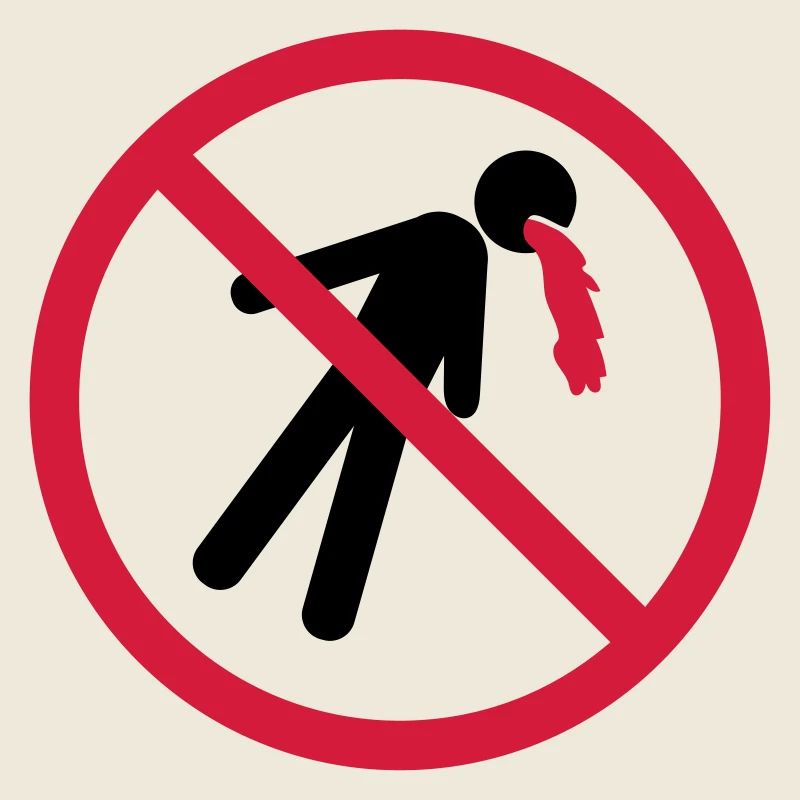 puke forbidden shield no blood funny vomit