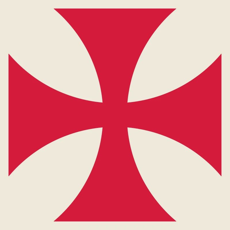Temple cross red and fire