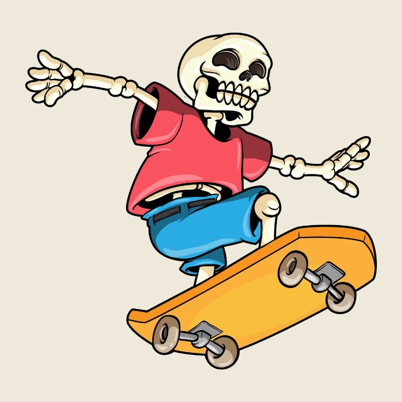 Skeleton Skater Skateboard