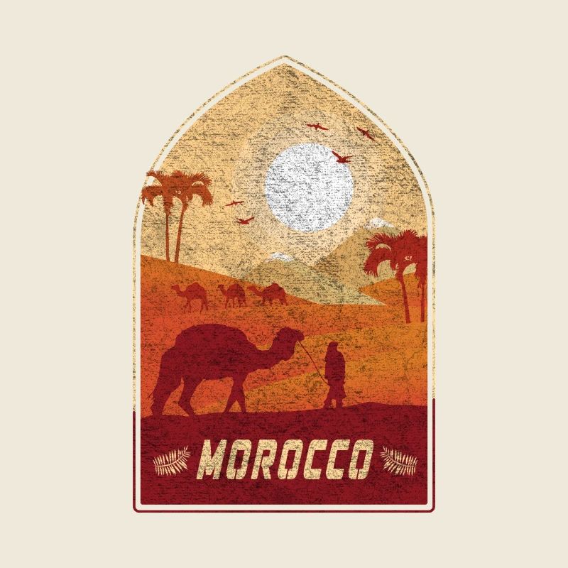 Morocco vintage camel design / gift idea