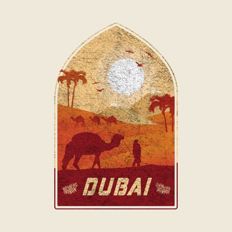 Dubaï design chameau vintage / idée cadeau