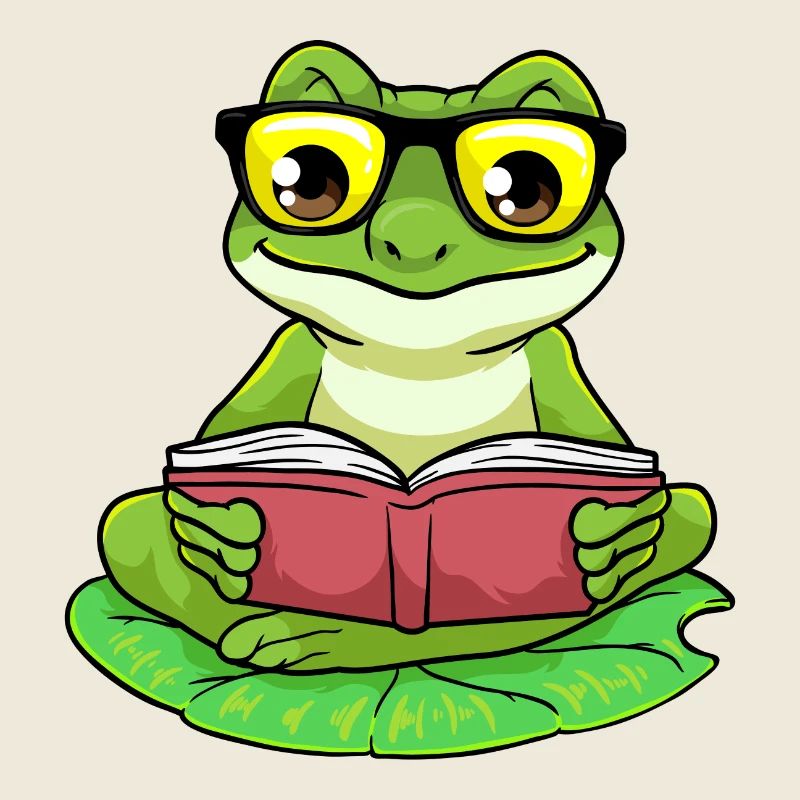 Frog Nerd Book Glasses