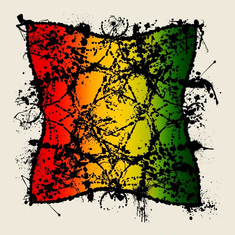 Rasta Leaf Abstraction with Gradient