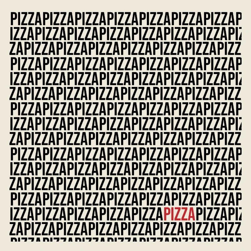 Logo de la pizza noire en rouge