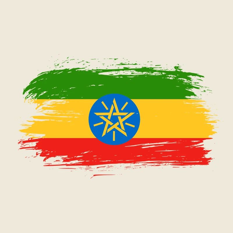 Conception du drapeau de l'Éthiopie / idée cadeau