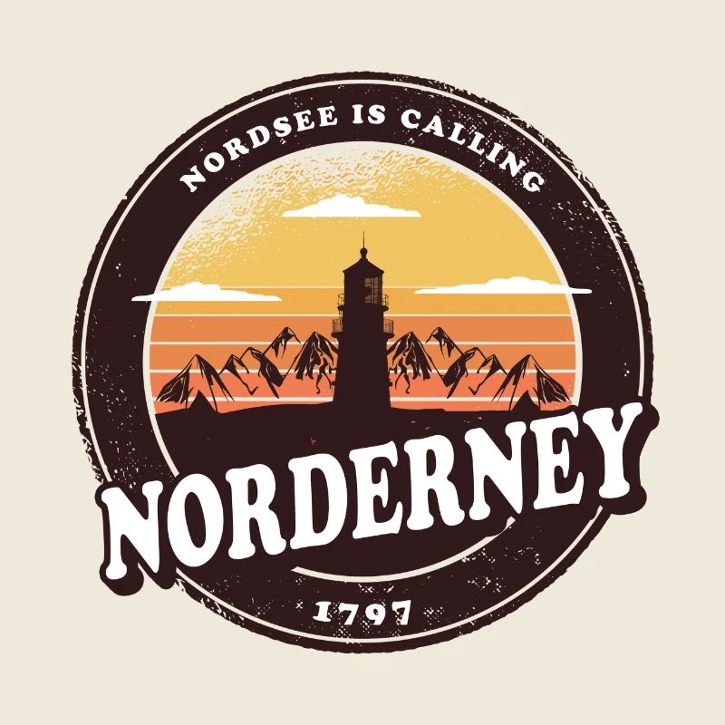 Conception du phare Norderney Sunset / Idée cadeau